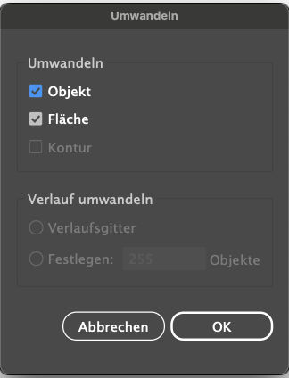 Adobe Illustrator Objekt umwandeln